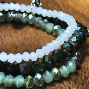 Set of 3 Lizas Faceted Czech Crystal Bracelets New